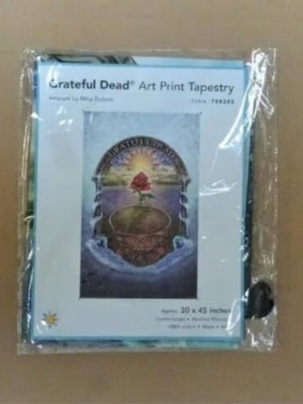 Grateful Dead Rose Garden Tapestry by Mike DuBois ~ 30” x 45” ~ Brand New! - Picture 3 of 3